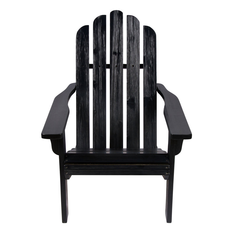 Chaise Adirondack en bois massif Grandview, Noir