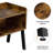Industrial Bedside Table Nightstand Stackable End Table With Open Front Storage