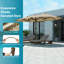 Parasol de patio à double face 15 pi x 9 pi avec base pour piscine de jardin-485661235