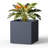 Fuentes Durx-Litecrete Concrete Square Flower Planter Indoor Outdoor Plant Pot with Drainage Holes-129678240-129678239