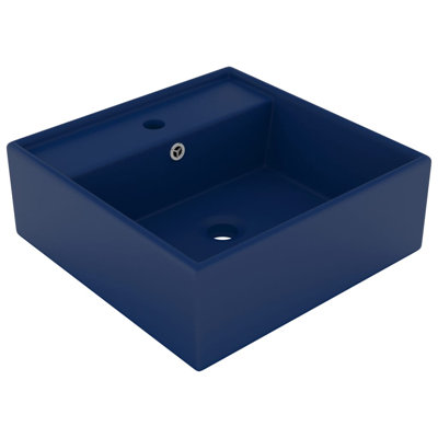 Belfry Bathroom Juillac 410 mm L x 410 mm W Ceramic Square Sink and Overflow