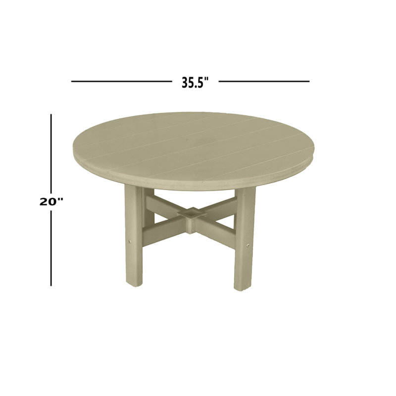 Glodine Round Outdoor Coffee Table 35.5", Weather