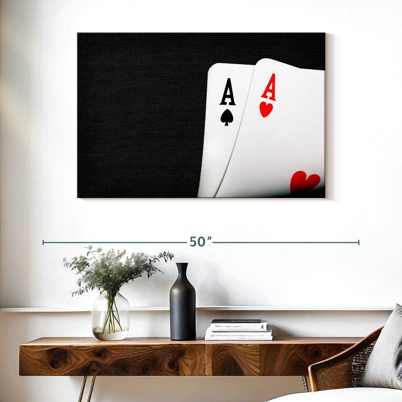  Jeu de cartes «Ace», H 26 po x l 39 po