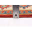 Tapis unique en laine noué à la main 4 pi 1 po x 5 pi 9 po nouvel âge Ghazni en bleu / rouge / brun