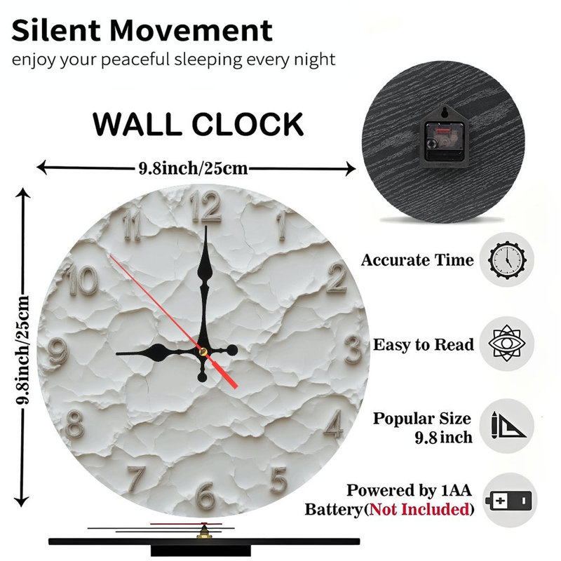 Horloge murale texturée