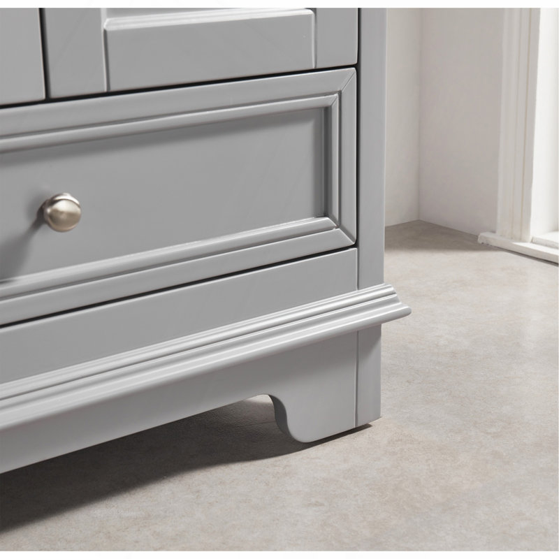 Fully Assembled 60'' Freestanding Double Bathroom Vanity with Artificial Stone