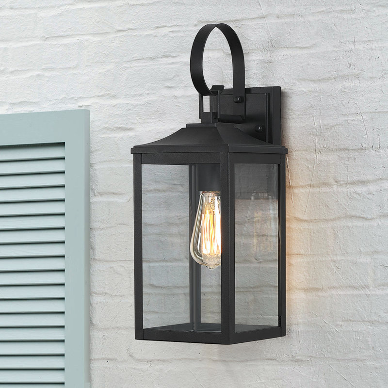 Zephy Black Outdoor Wall Lantern Sconce Light