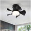 Ventilateur de plafond 21 po à faible bruit avec télécommande et lumière à DEL pour cuisine, salle à manger, salle de bain-1249209635
