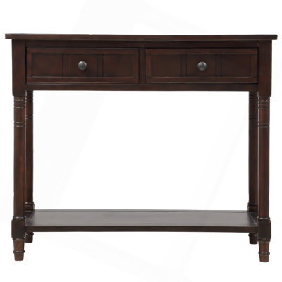 Daisy Series Console Table Traditional Design With Two Drawers And Bottom Shelf