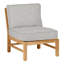 Club Teak Sectional Slipper Chair-83260249-83260274-93647000