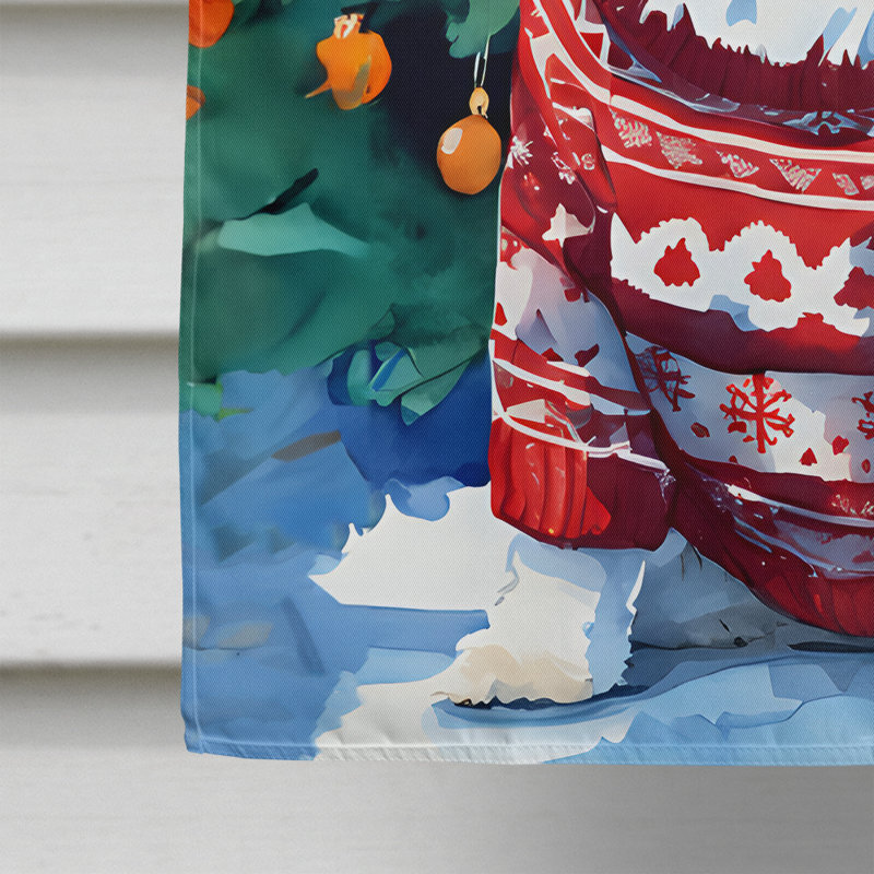 Drapeau de Noël Shih Tzu, H 40 po x l 28 po