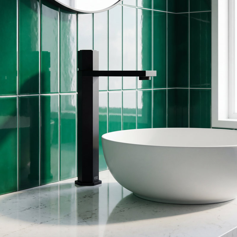 Robinet de lavabo vasque à poignée simple H 10 "Nova, Noir mat