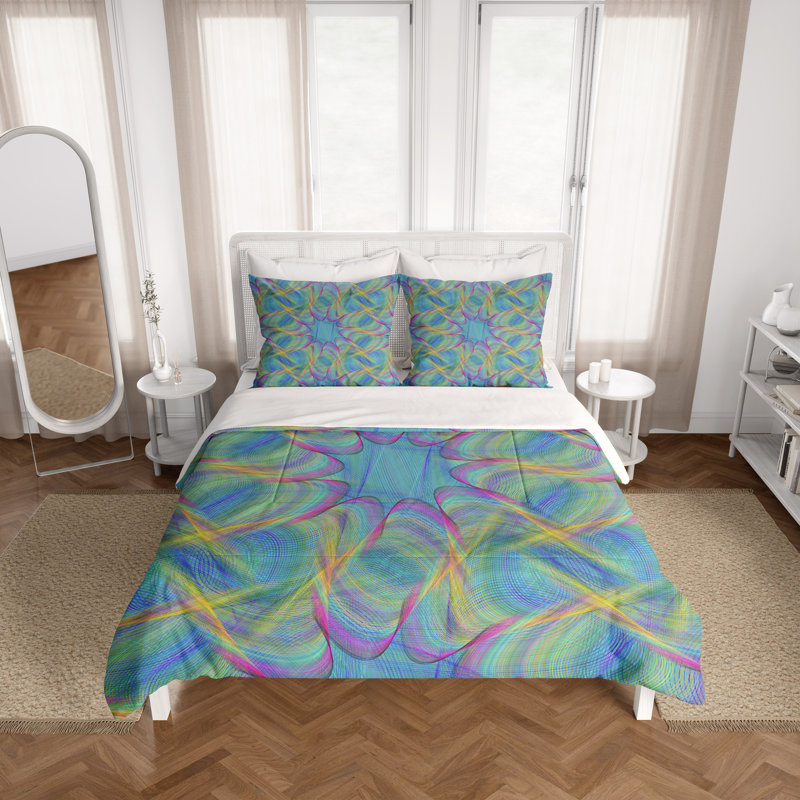 Abstract Duvet Cover, King Duvet Cover + 2 King Shams