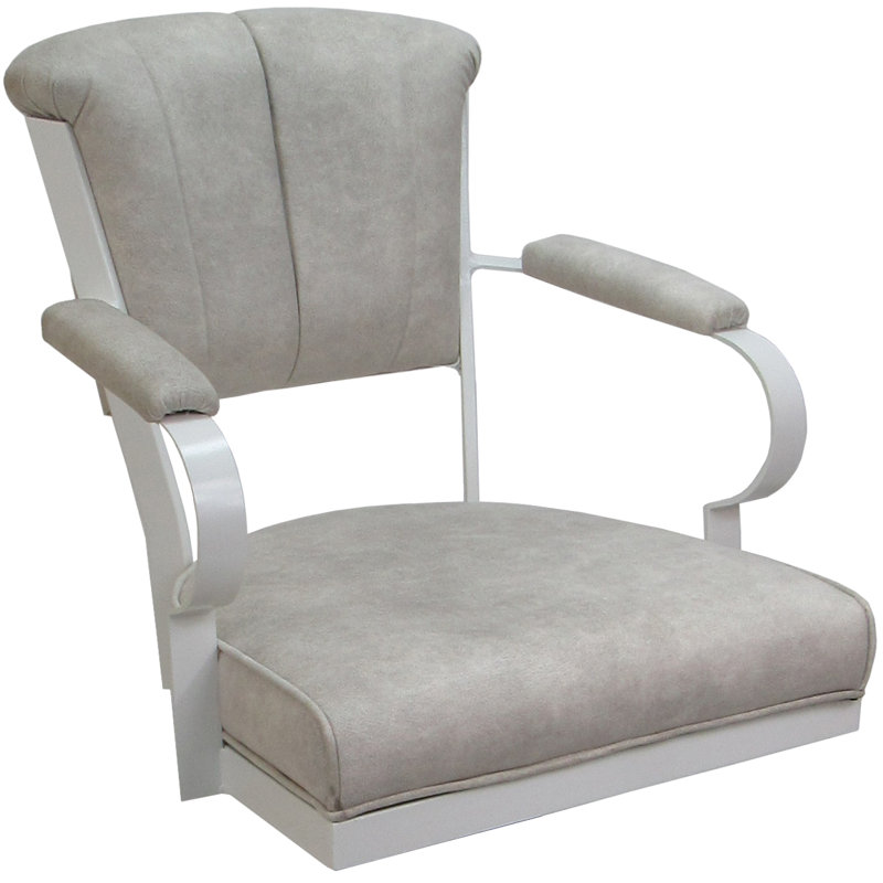 Hallah Swivel Extra Tall Stool 34" Seat, Stucco/White