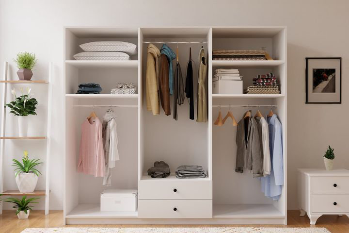 Ballico 6 Door Manufactured Wood Wardrobe