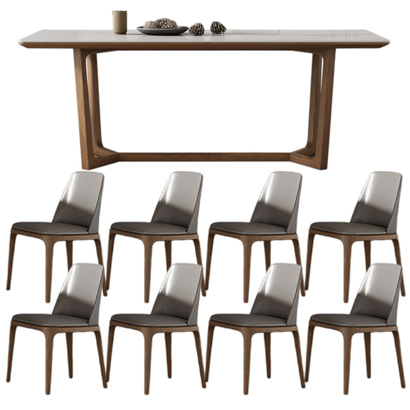 Nordic simple home rectangular dining table sets, 29.5"H x 78.7"L x 39.4"W