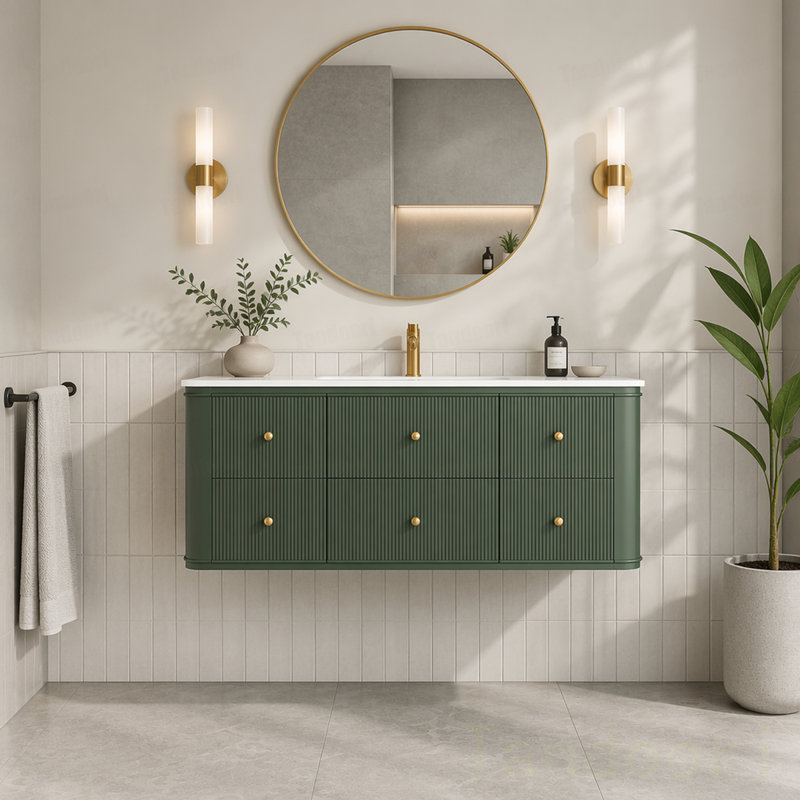 Meuble-lavabo mural simple et flottant avec lavabo, 48"