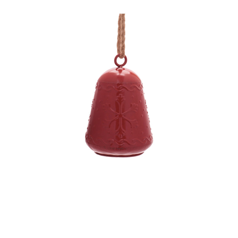 Ensemble de 3 ornements en fer cloche de fer