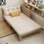 Canapé-lit modulaire en coton et lin blanc crème-2126289630