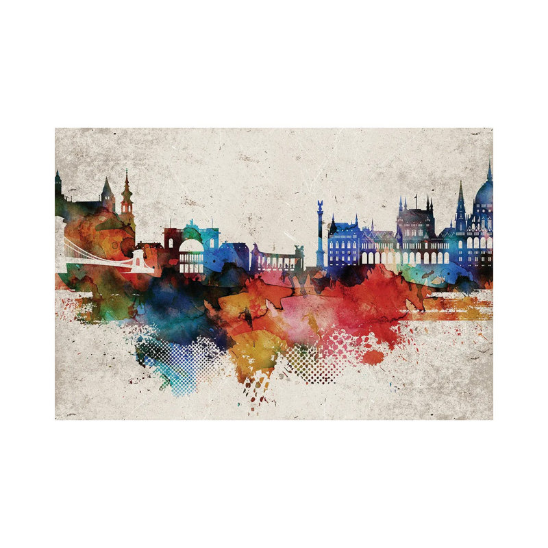 Budapest Abstract - Wrapped Canvas Print, 20.32cm H x 30.48cm W x 1.91cm D