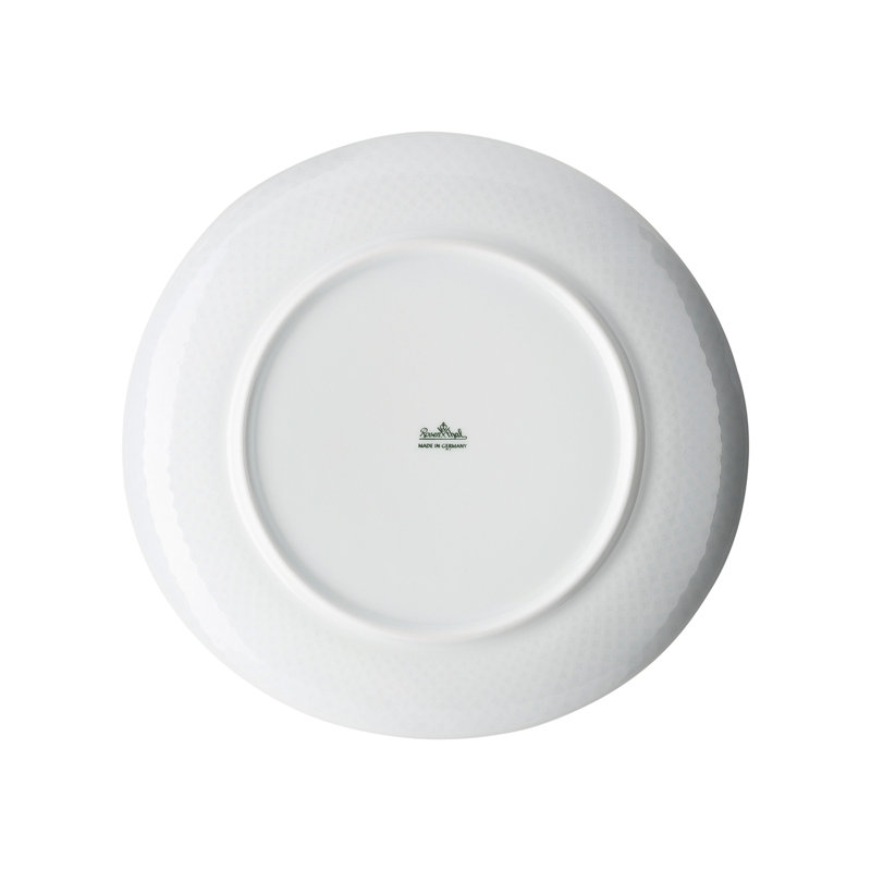 Junto Porcelain Dinner Plate, White