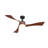 57.9" Ceiling Fan With Light – Walnut Wood Blades, 6-Speed Reversible Motor & Bluetooth App Control