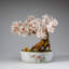 Genuine Quartz Gemstone Bonsai Tree in Oval Porcelain Pot (10")