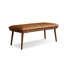 Banc rembourré brun + bois massif-1064673046