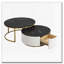 Round Nesting Coffee Table Fluted with Drawer-804511286