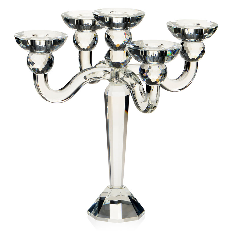 Evelyn Crystal Tabletop Candelabra