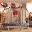 Mini trampoline en métal bleu