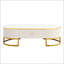 Table basse ovale moderne avec tiroirs