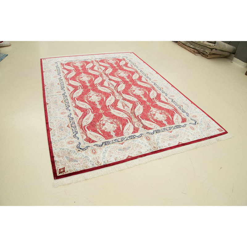 Tapis traditionnel touffeté à la main 6 pi 6 po x 9 pi 6 po Antep