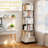 6 Tier Rotating Bookshelf, 360° Display Round Spinning Bookshelf with Wheels and Drawer, Space-Saving, Small Space Rotating Bookshelf Tower for Bedroom, Living Room, Home, Office-917310343