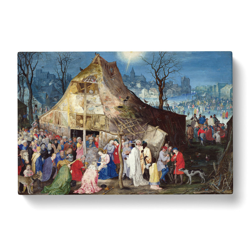 The Adoration Of The Kings by Pieter Bruegel The Elder - Wrapped Canvas Painting, 35cm H x 76cm W x 3cm D