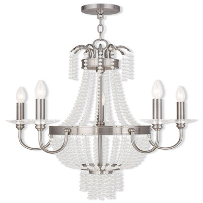Lustre classique à 5 lumières de style bougie Jebron