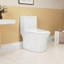 Toilette en céramique blanche 1,1 / 1,6, hauteur confort, une, siège à fermeture en douceur, et hauteur de chasse 15,55 po, blanc