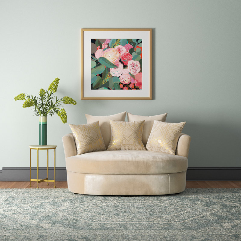 Keir 57.5'' Wide Swivel Loveseat, Apricot