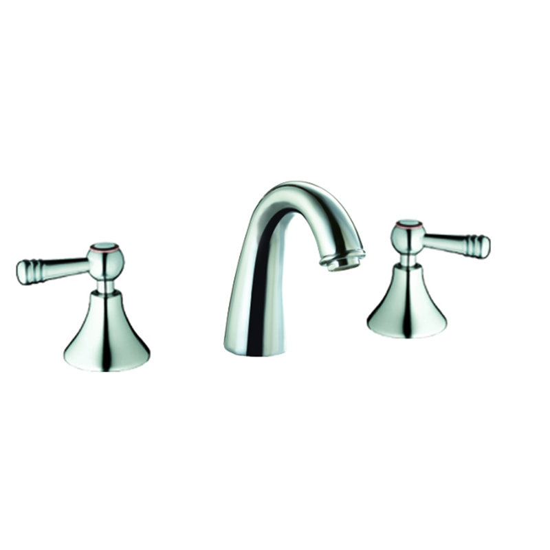 2-handle Bathroom Faucet with Drain Assembly, Chrome