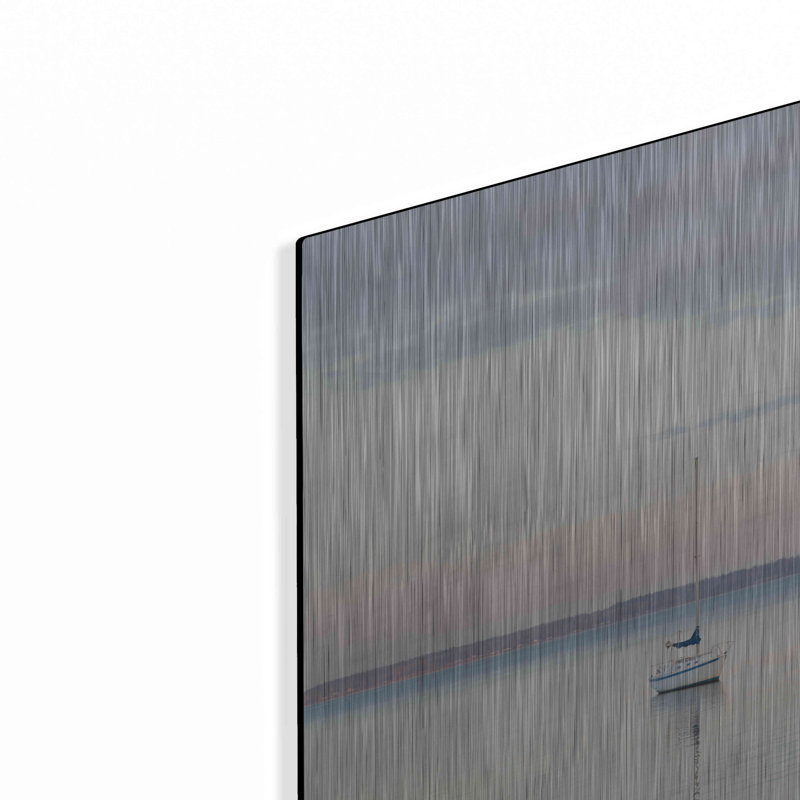 «Voilier dans la baie de Bellingham I» par Alan Majchrowicz, art mural en métal, H 24 po x l 36 po