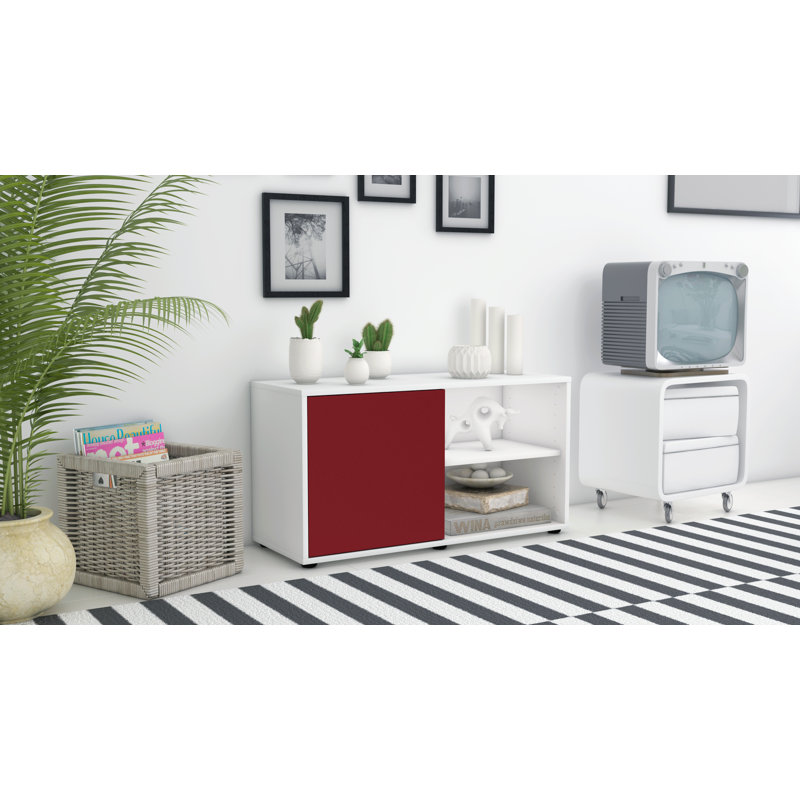 Jaren 91.8cm W Chest of Drawers, White/Red