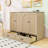 Carlysia Wooden Murphy Bed with Storage Drawers and Built-In Charging Station-543364066-543364064