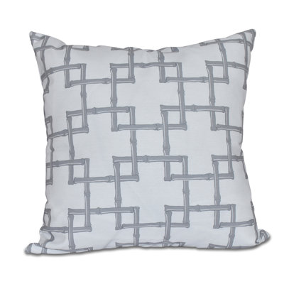 Botanical Blooms Geometric Reversible Throw Pillow