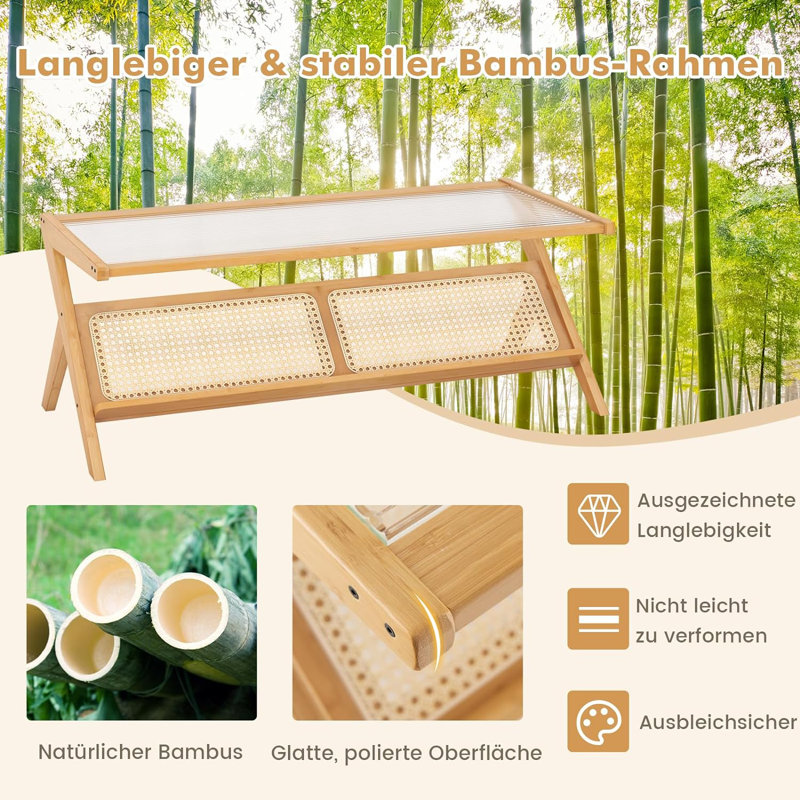 Alashia Frame Coffee Table with Storage