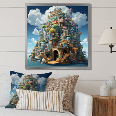 Château fantastique II sur toile