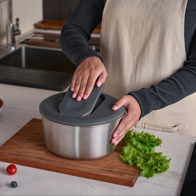 Zyliss Stainless Steel Salad Spinner, 12.8cm H x 23.2cm W