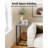 End Table Wood C Table With Metal Base(Set of 2)-495877376