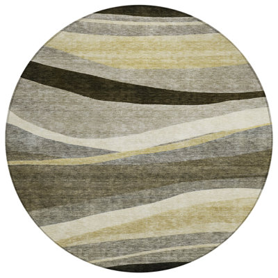Athena Taupe Washable Indoor-Outdoor Rug - 