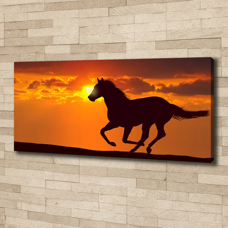 Sunset horse 1 Piece Wall Art on Canvas