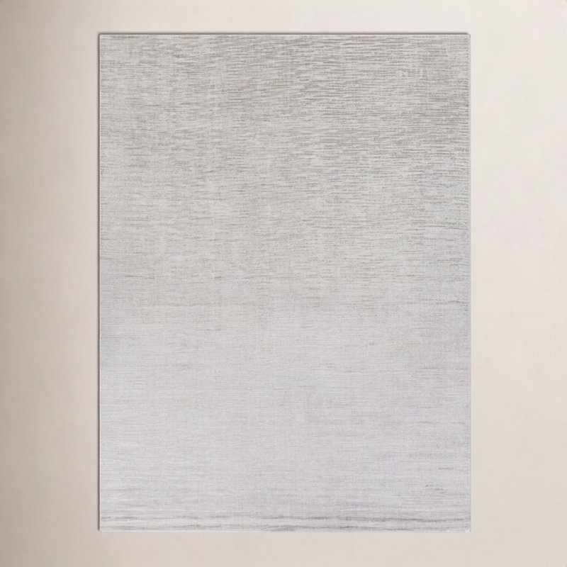 Tapis gris fait à la main Elba, Rectangle 10 pi x 14 pi